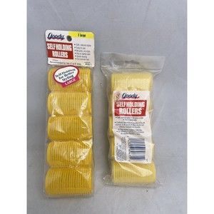 Goody Self Holding Rollers Yellow New Old Stock Lot of 2 Packs Large 1993 1995